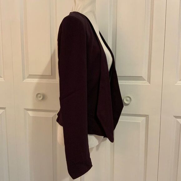 Rebecca Taylor Blazer Purple Open Style Size 6 - Picture 8 of 11